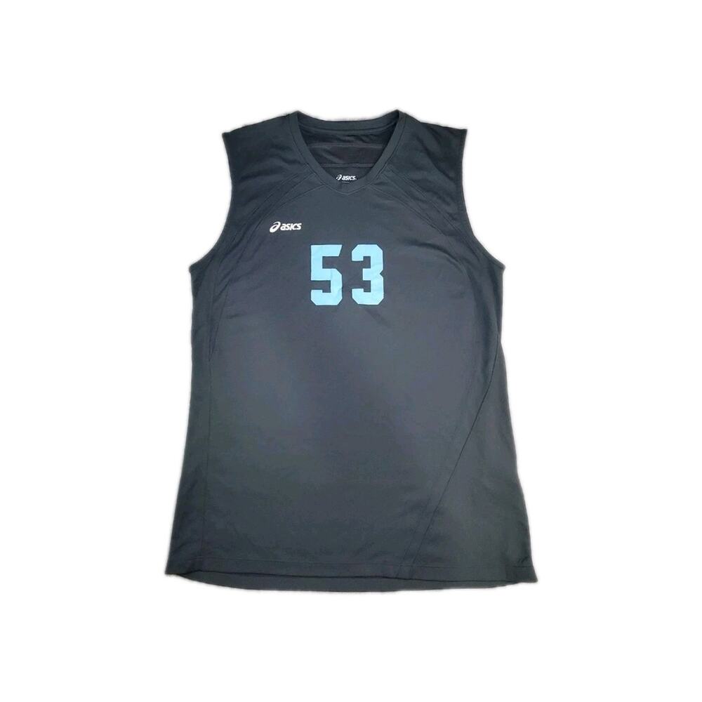 Asics Sleeveless T shirt Men Size M Black Activewear Athletic Gym C12-66